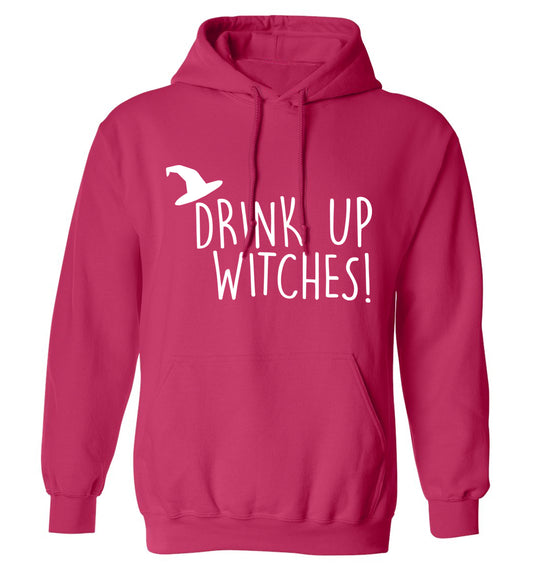 Drink up witches adults unisex pink hoodie 2XL