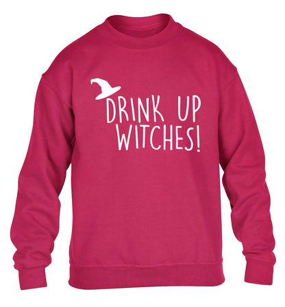 Drink up witches children's pink sweater 12-14 Years