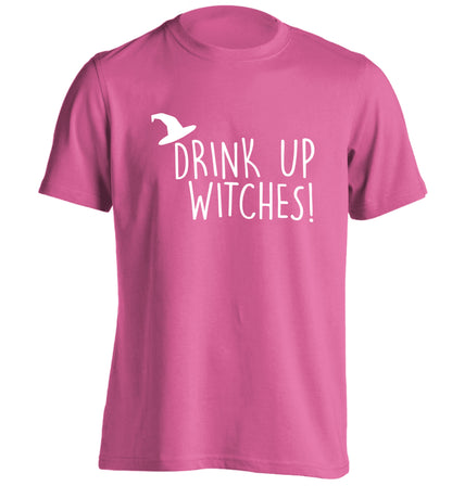 Drink up witches adults unisex pink Tshirt 2XL
