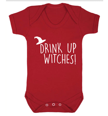 Drink up witches Baby Vest red 18-24 months