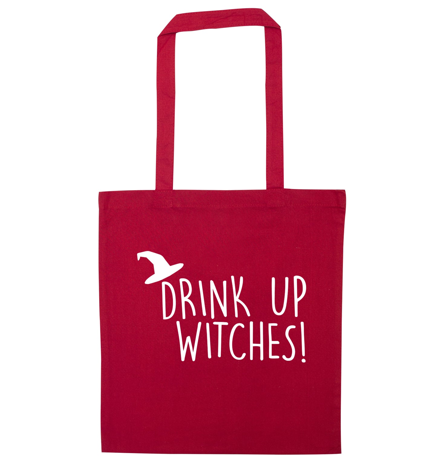 Drink up witches red tote bag