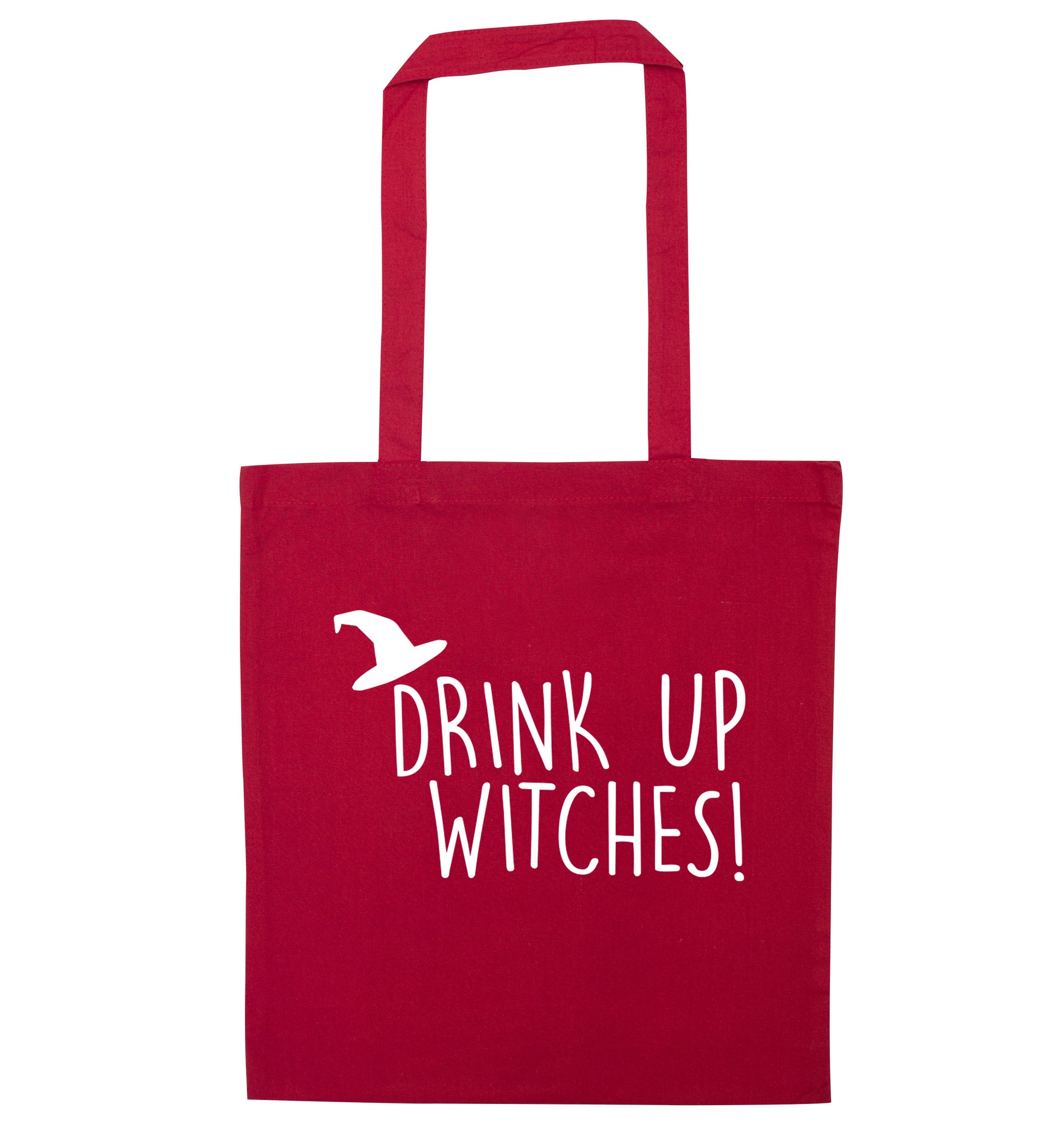 Drink up witches red tote bag