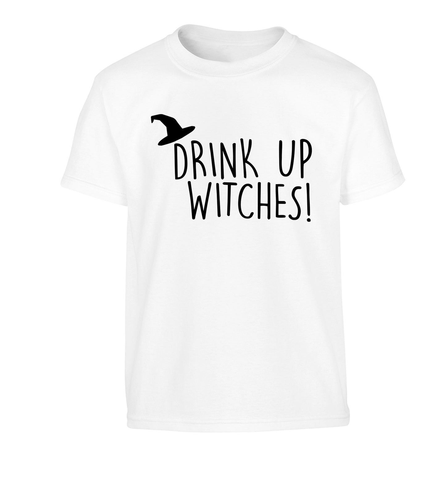 Drink up witches Children's white Tshirt 12-14 Years