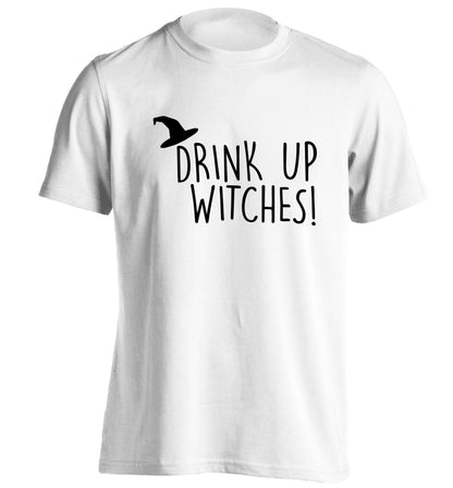 Drink up witches adults unisex white Tshirt 2XL