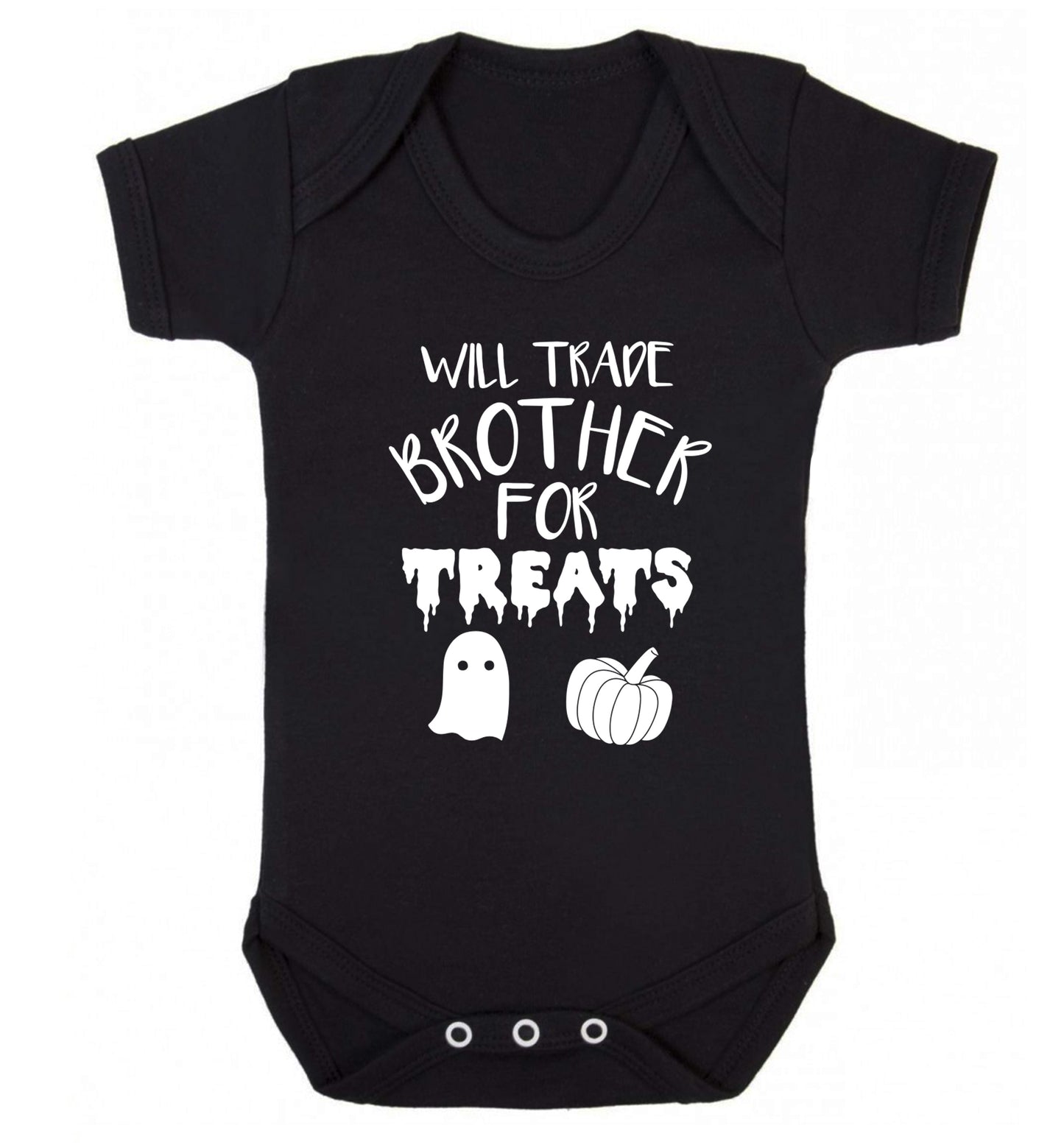 Will trade brother for sweets Baby Vest black 18-24 months