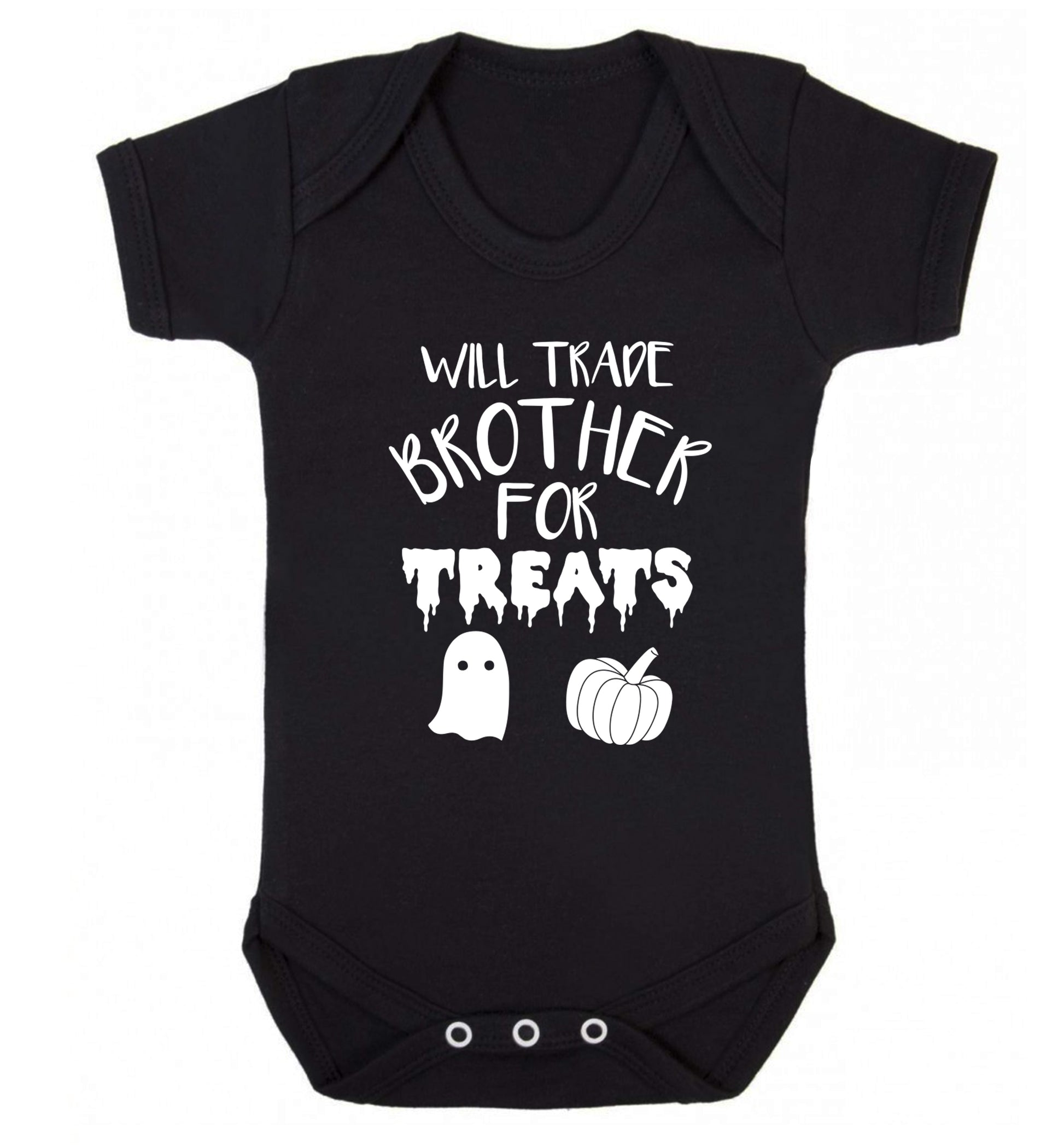 Will trade brother for sweets Baby Vest black 18-24 months