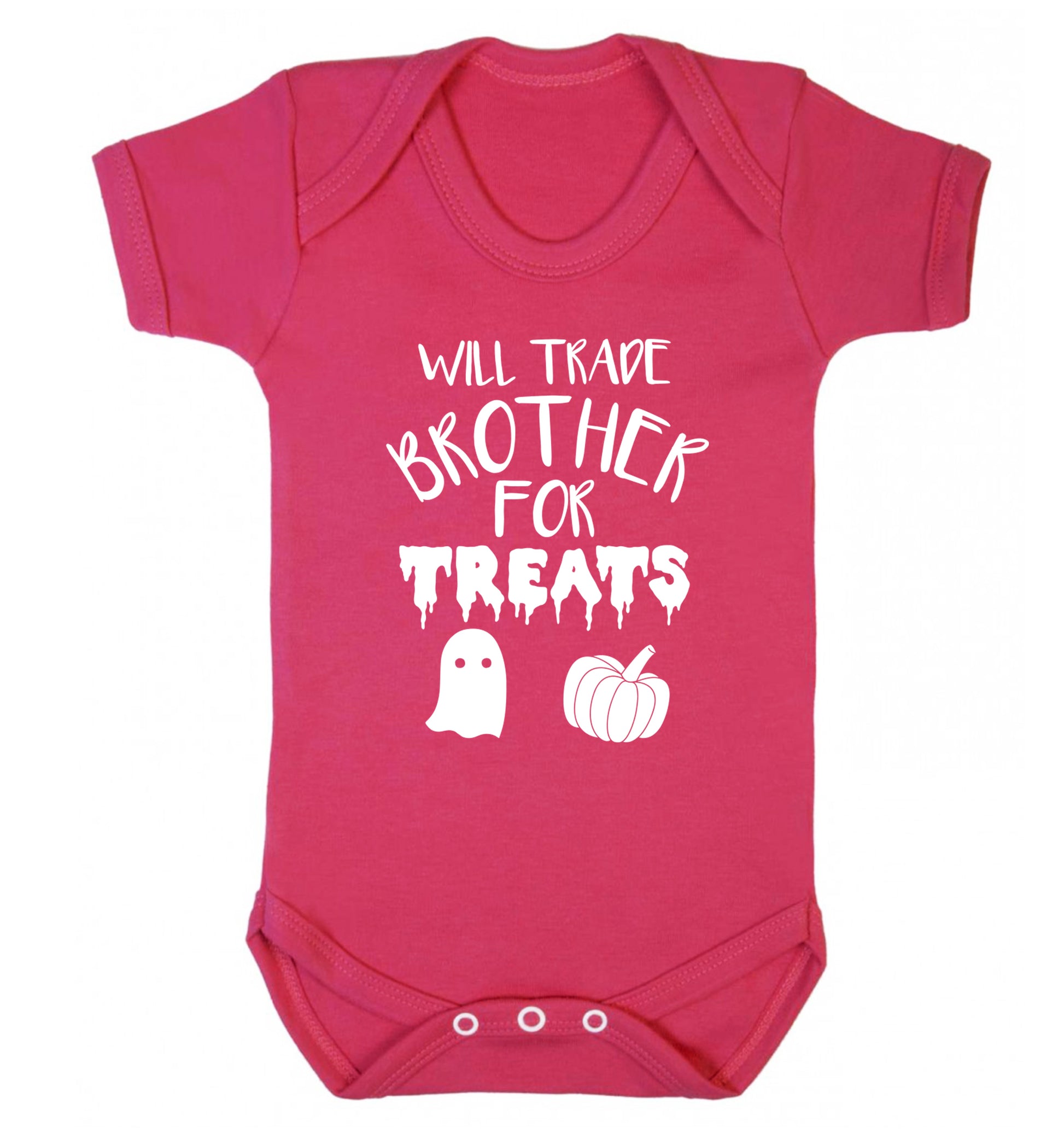 Will trade brother for sweets Baby Vest dark pink 18-24 months