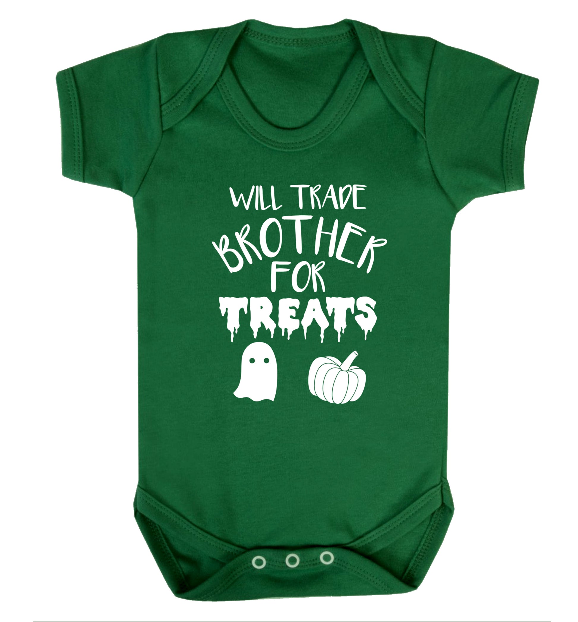 Will trade brother for sweets Baby Vest green 18-24 months