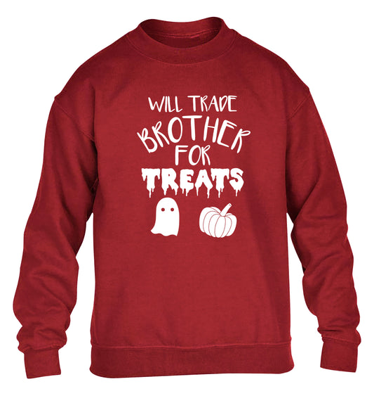 Will trade brother for sweets children's grey sweater 12-14 Years