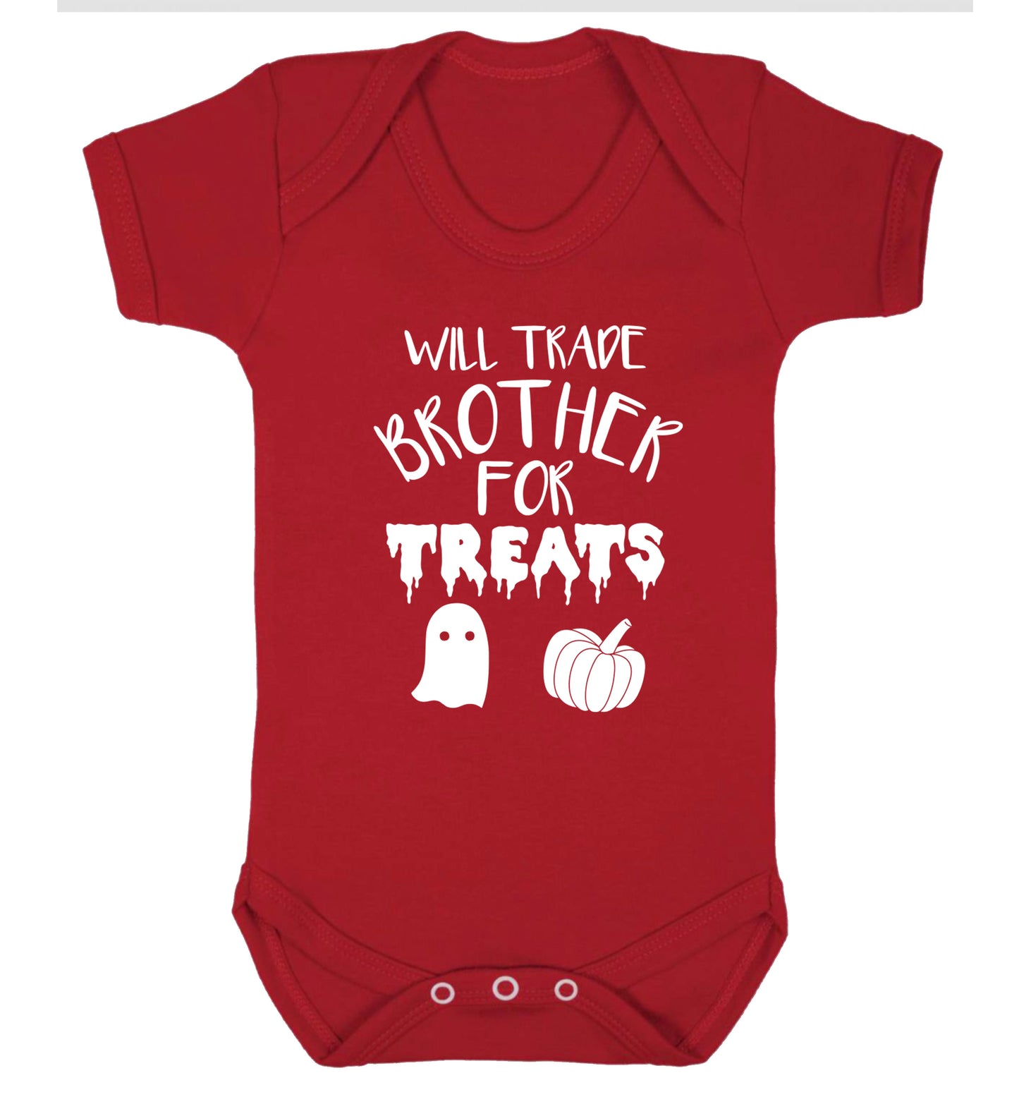 Will trade brother for sweets Baby Vest red 18-24 months