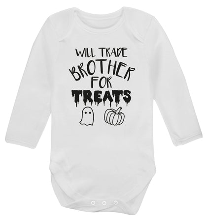 Will trade brother for sweets Baby Vest long sleeved white 6-12 months