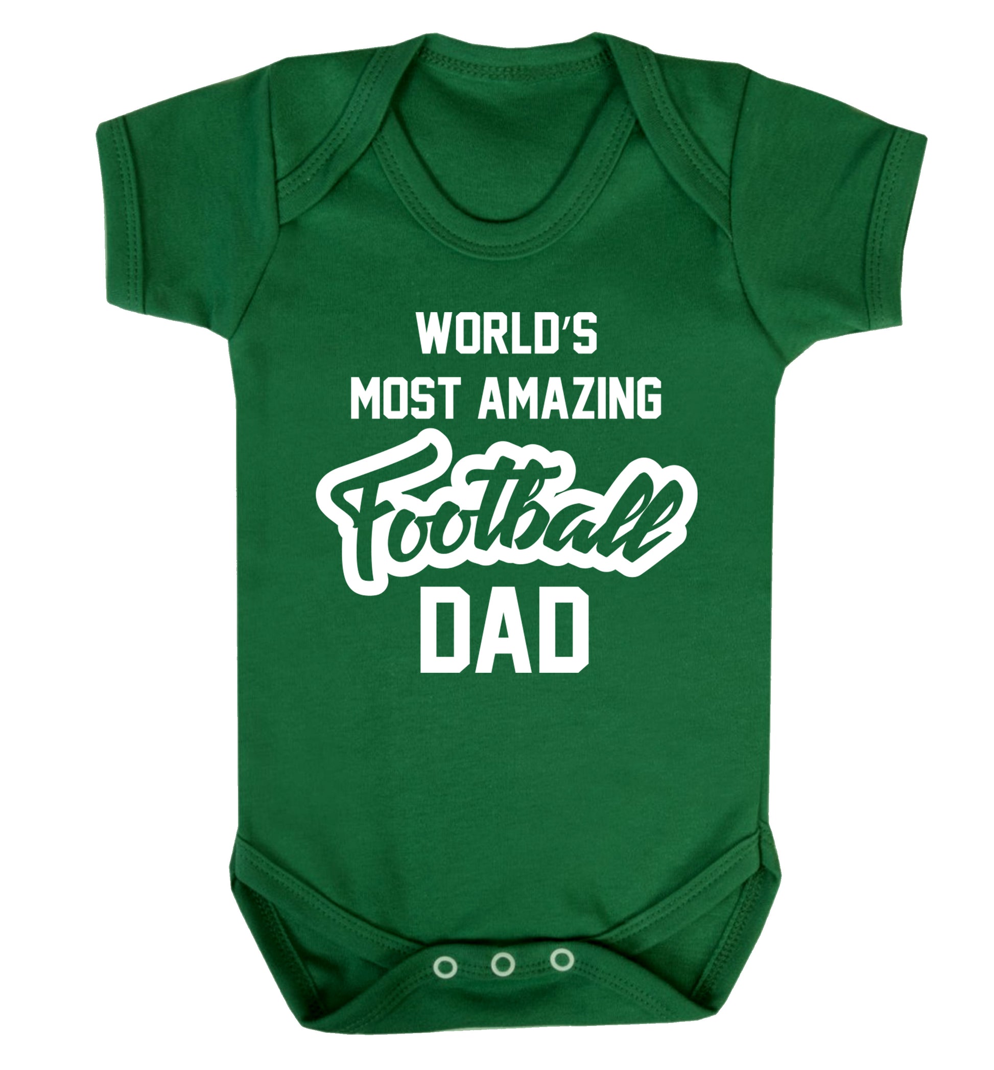 Worlds most amazing football dad Baby Vest green 18-24 months