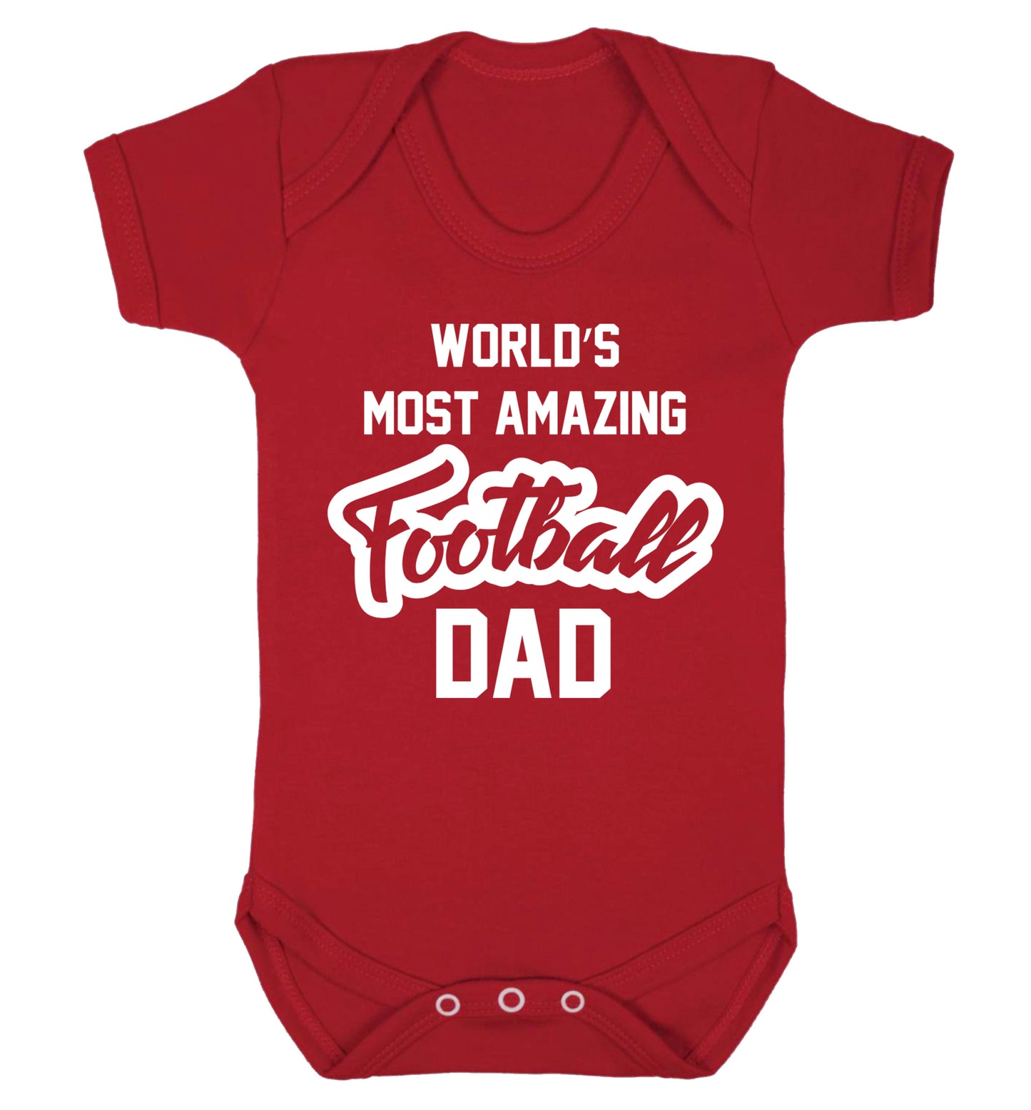 Worlds most amazing football dad Baby Vest red 18-24 months