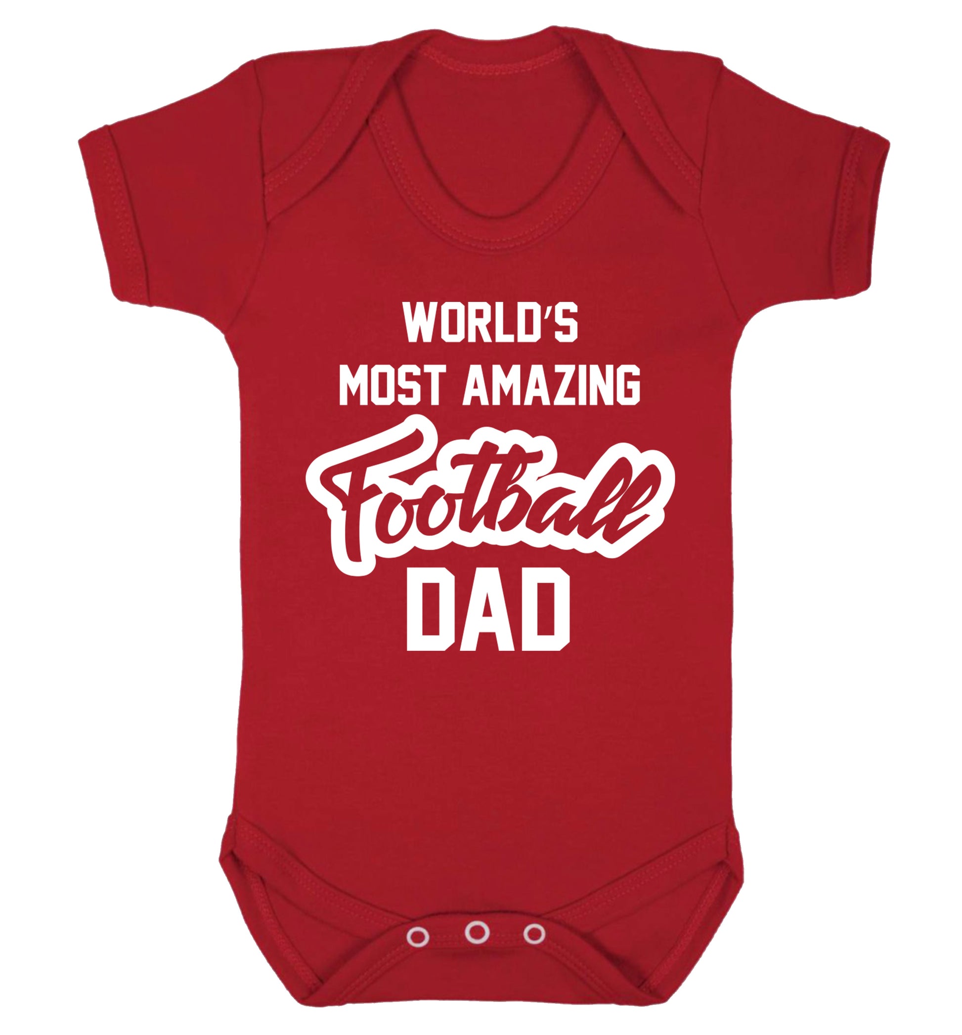 Worlds most amazing football dad Baby Vest red 18-24 months