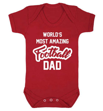 Worlds most amazing football dad Baby Vest red 18-24 months