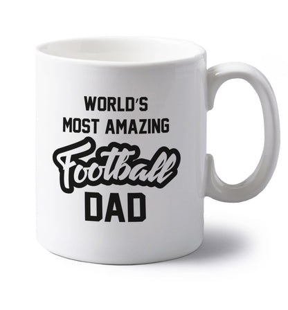 Worlds most amazing football dad left handed white ceramic mug 
