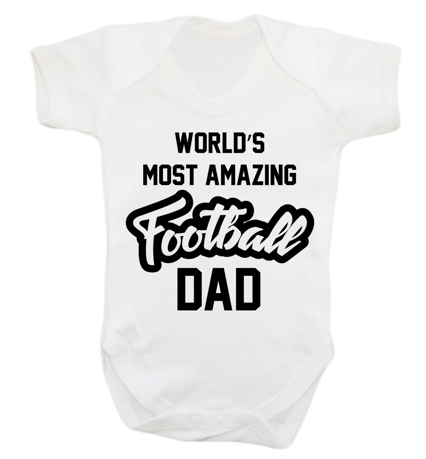 Worlds most amazing football dad Baby Vest white 18-24 months