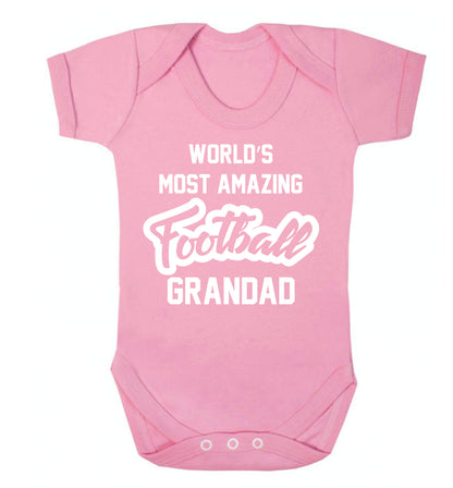 Worlds most amazing football grandad Baby Vest pale pink 18-24 months