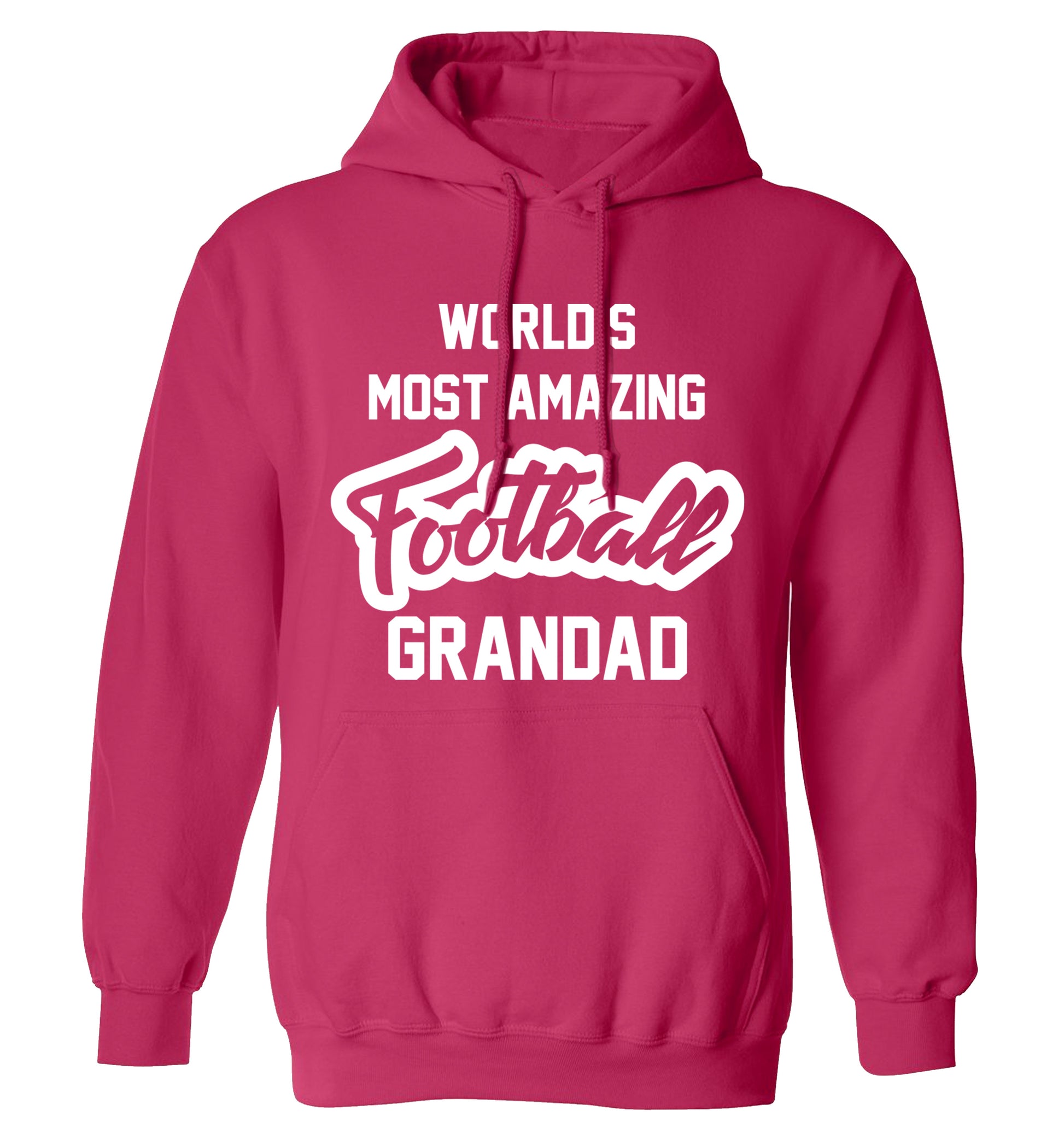 Worlds most amazing football grandad adults unisexpink hoodie 2XL