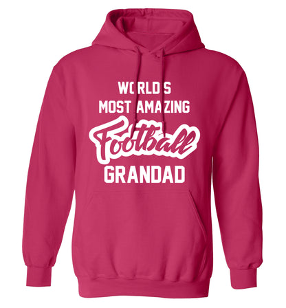 Worlds most amazing football grandad adults unisexpink hoodie 2XL
