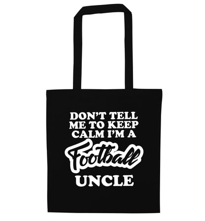 Worlds most amazing football uncle black tote bag