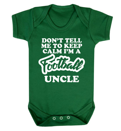 Worlds most amazing football uncle Baby Vest green 18-24 months