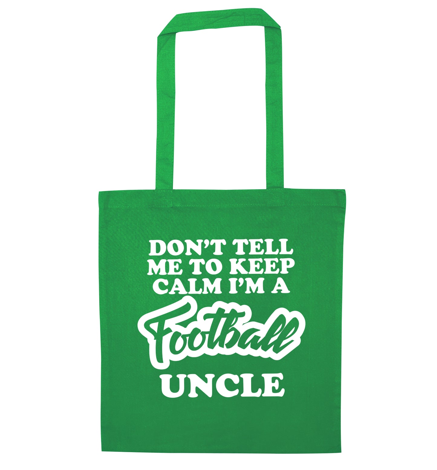 Worlds most amazing football uncle green tote bag