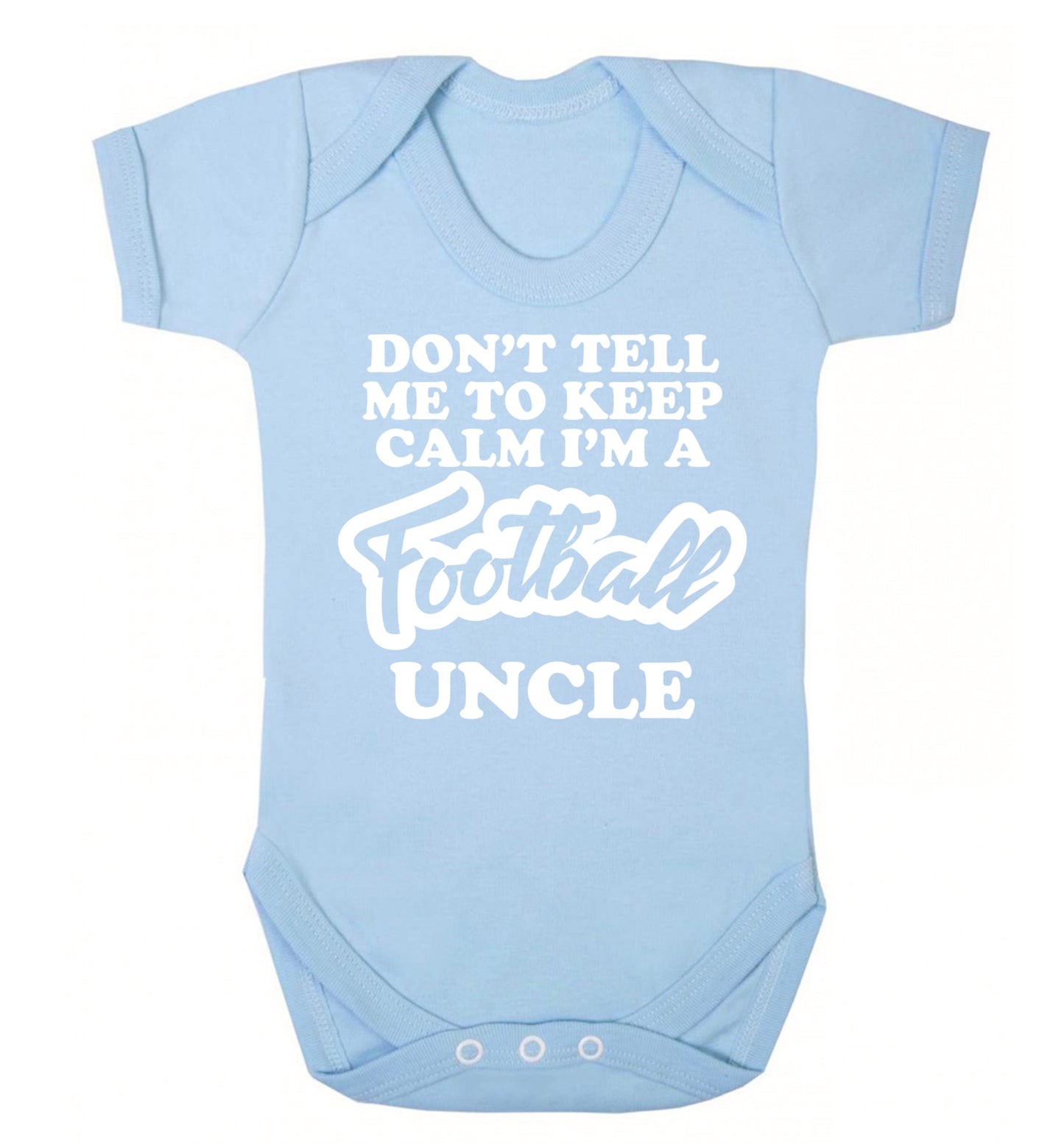 Worlds most amazing football uncle Baby Vest pale blue 18-24 months