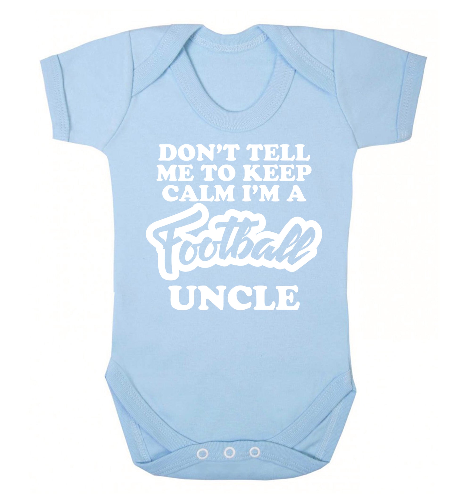 Worlds most amazing football uncle Baby Vest pale blue 18-24 months