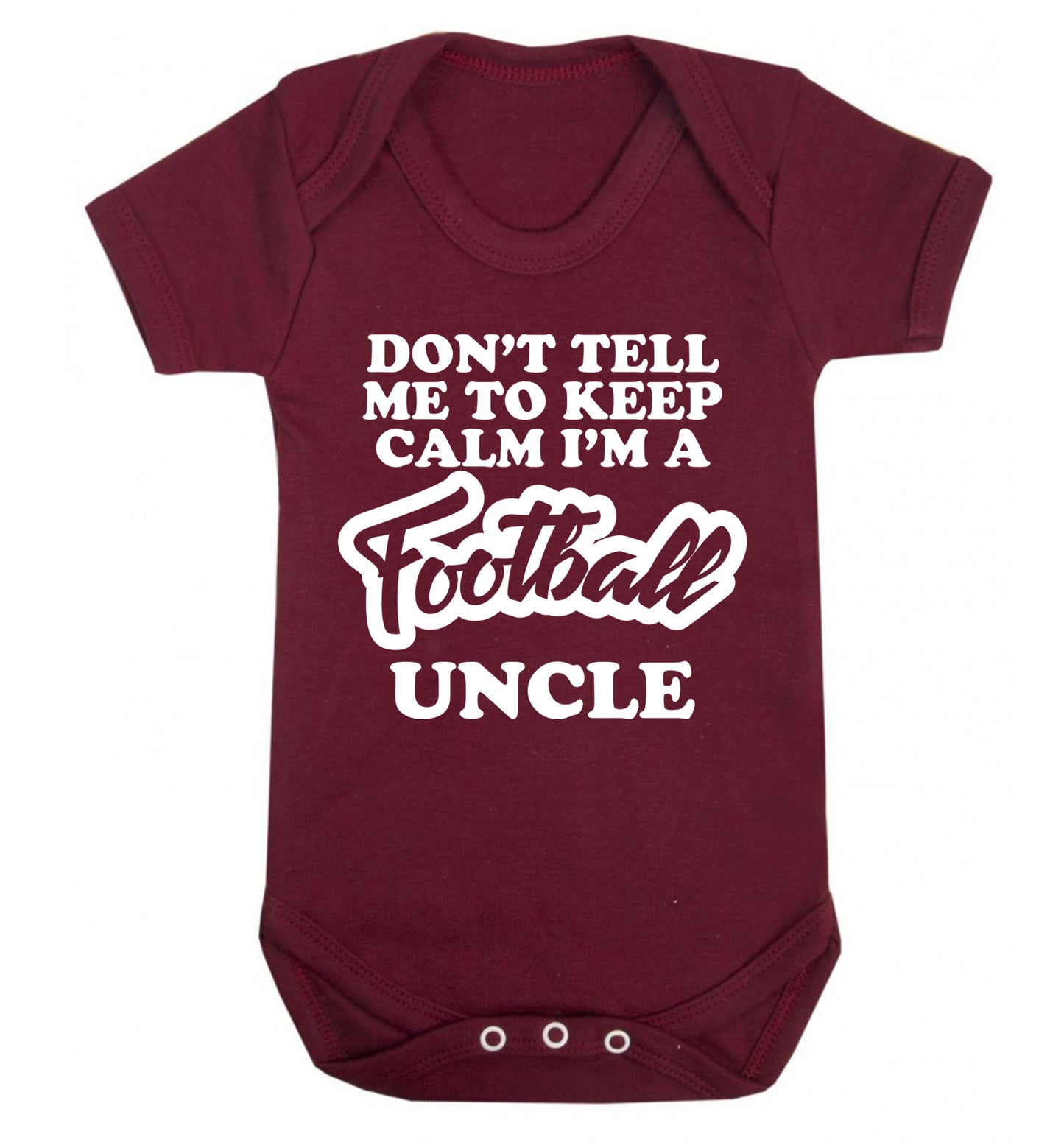 Worlds most amazing football uncle Baby Vest maroon 18-24 months