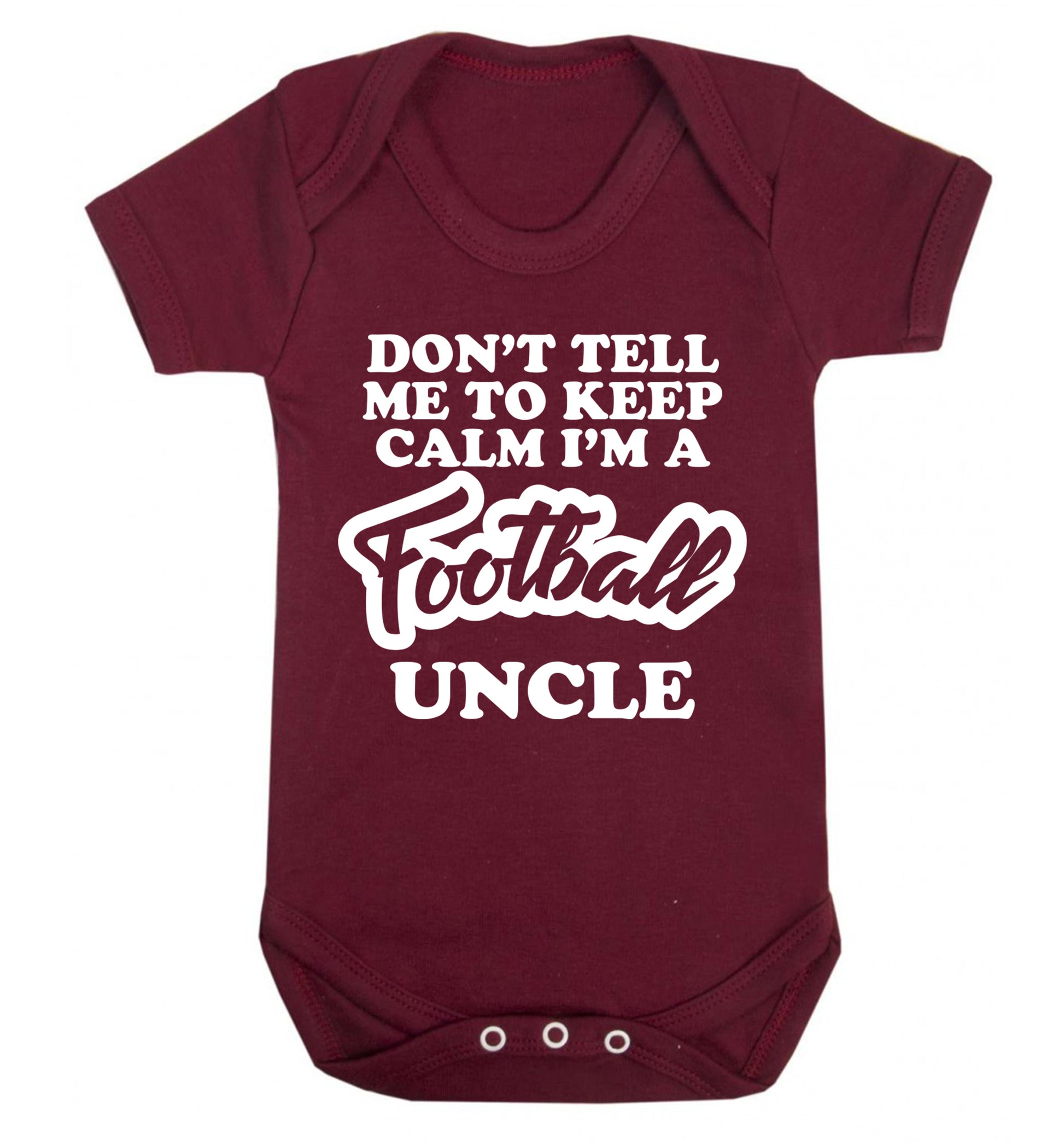 Worlds most amazing football uncle Baby Vest maroon 18-24 months