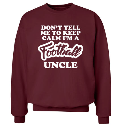 Worlds most amazing football uncle Adult's unisexmaroon Sweater 2XL