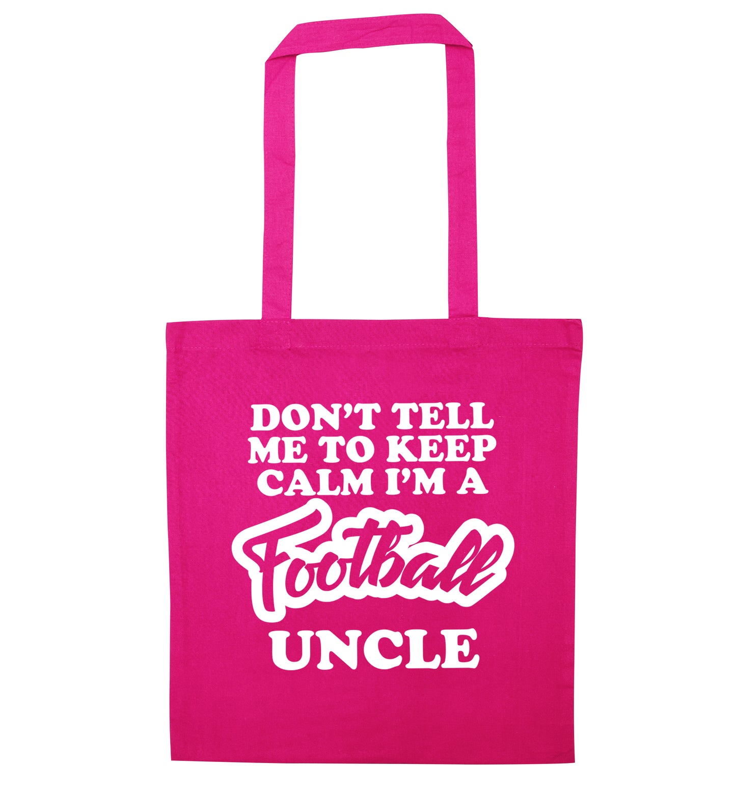 Worlds most amazing football uncle pink tote bag