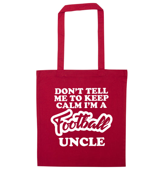 Worlds most amazing football uncle red tote bag
