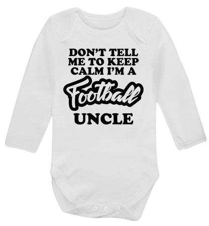 Worlds most amazing football uncle Baby Vest long sleeved white 6-12 months