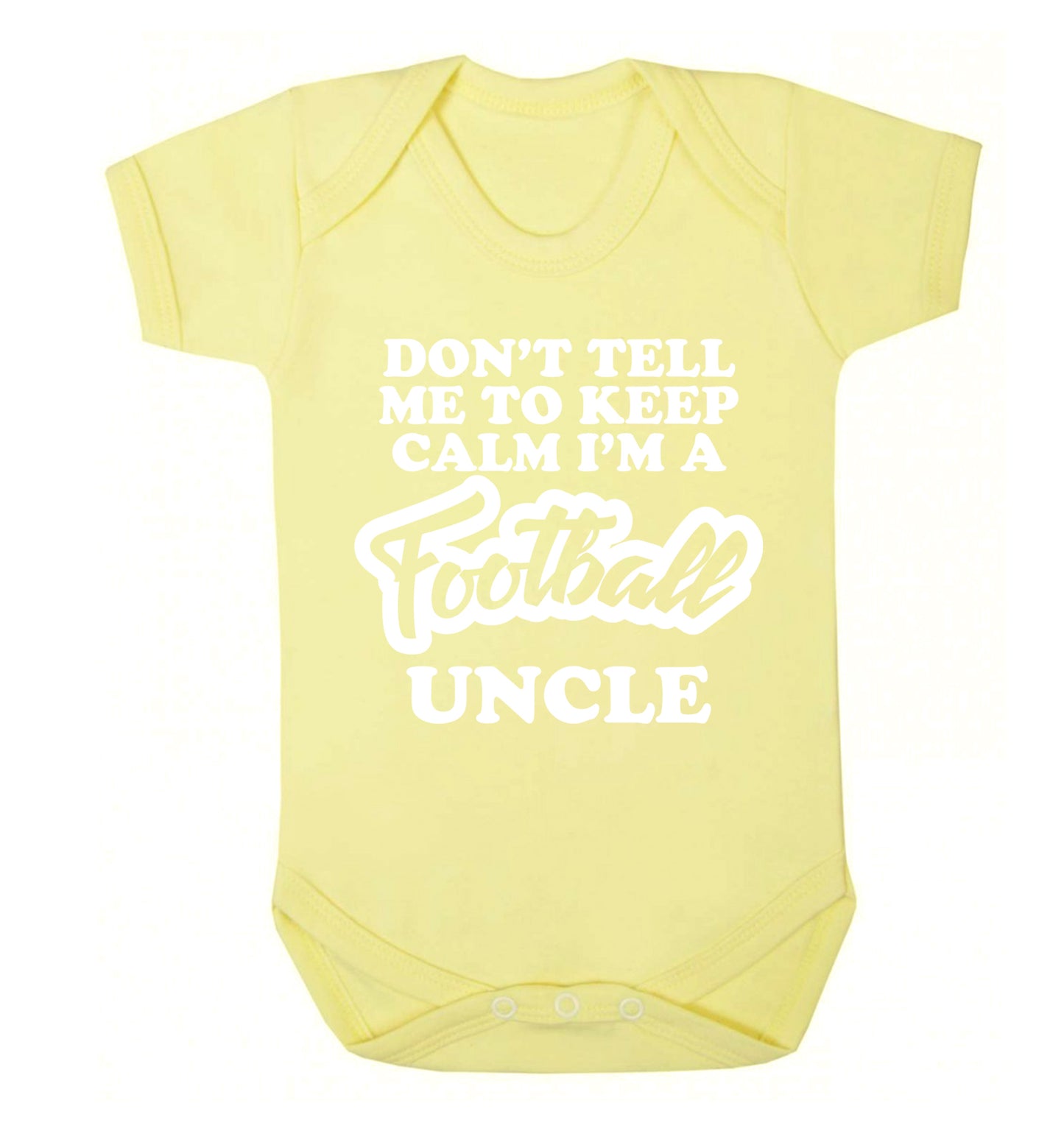 Worlds most amazing football uncle Baby Vest pale yellow 18-24 months