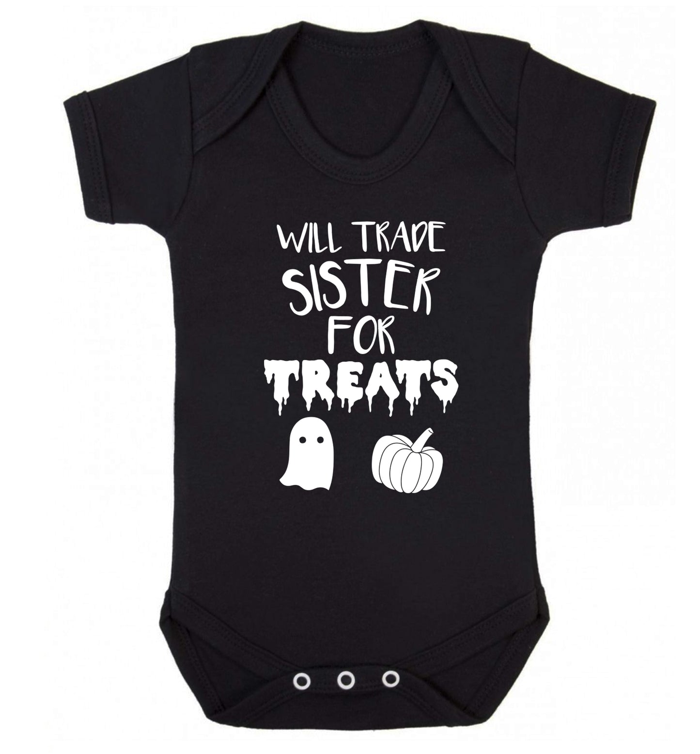 Will trade sister for sweets Baby Vest black 18-24 months
