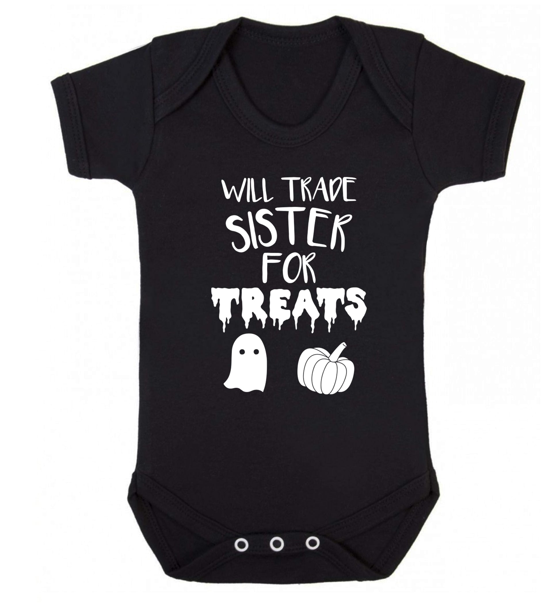Will trade sister for sweets Baby Vest black 18-24 months