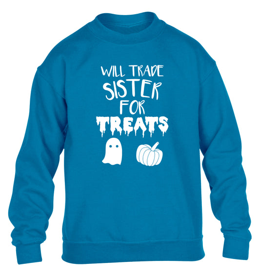 Will trade sister for sweets children's blue sweater 12-14 Years