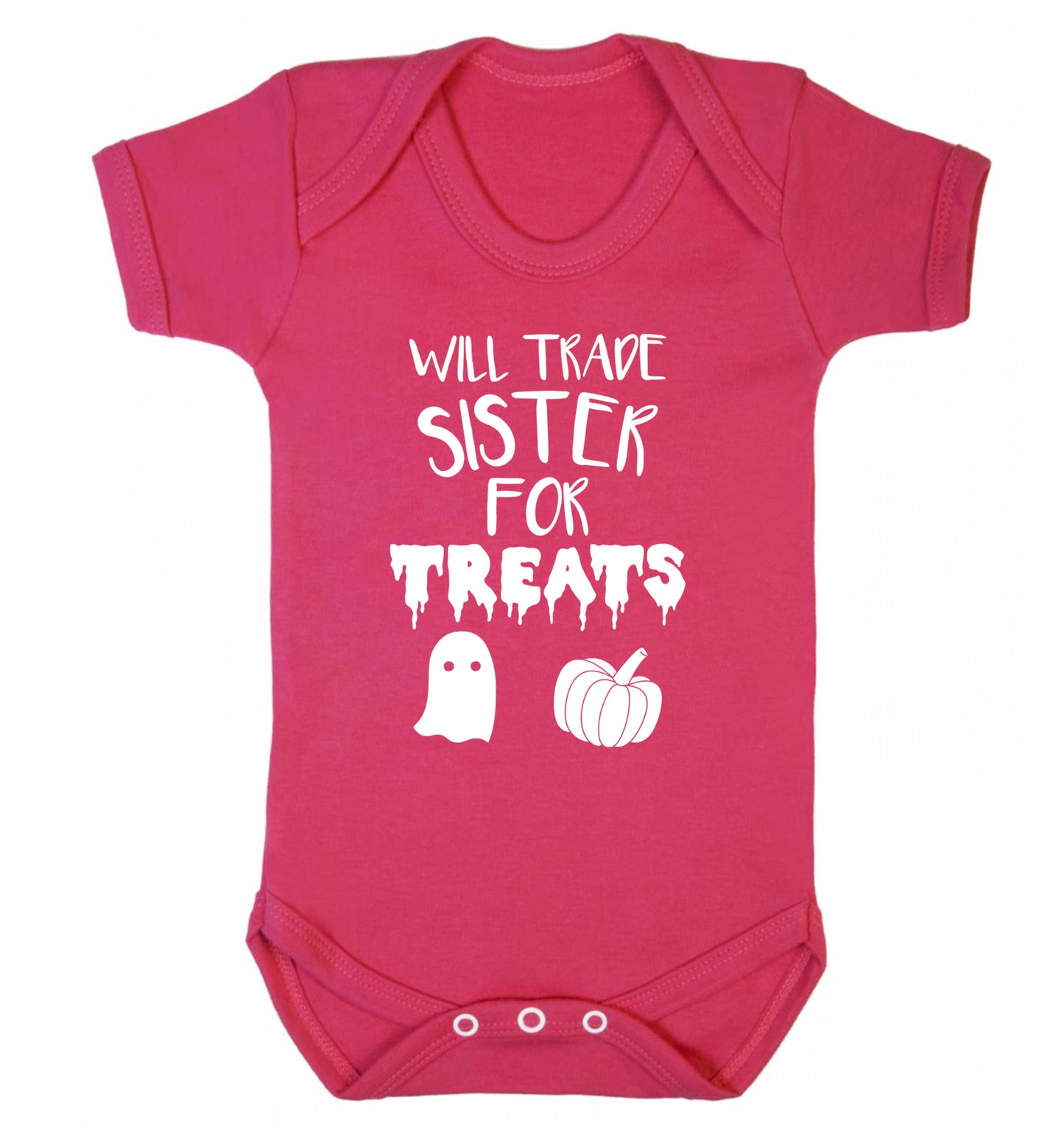 Will trade sister for sweets Baby Vest dark pink 18-24 months