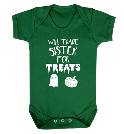 Will trade sister for sweets Baby Vest green 18-24 months