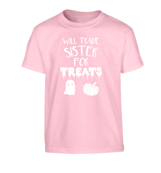 Will trade sister for sweets Children's light pink Tshirt 12-14 Years