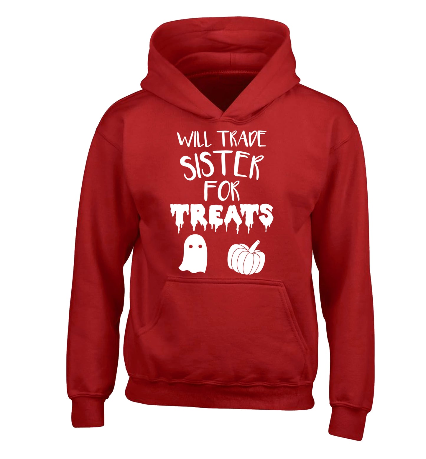 Will trade sister for sweets children's red hoodie 12-14 Years
