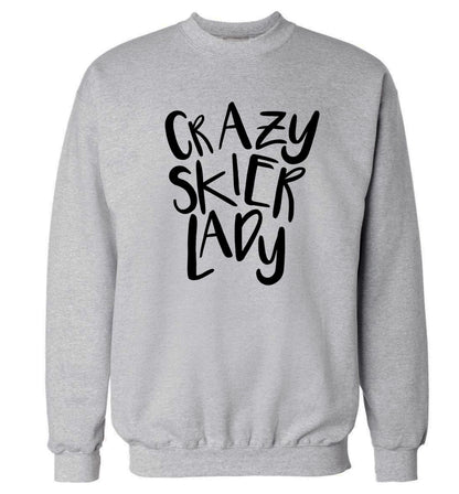 Crazy skier lady Adult's unisexgrey Sweater 2XL