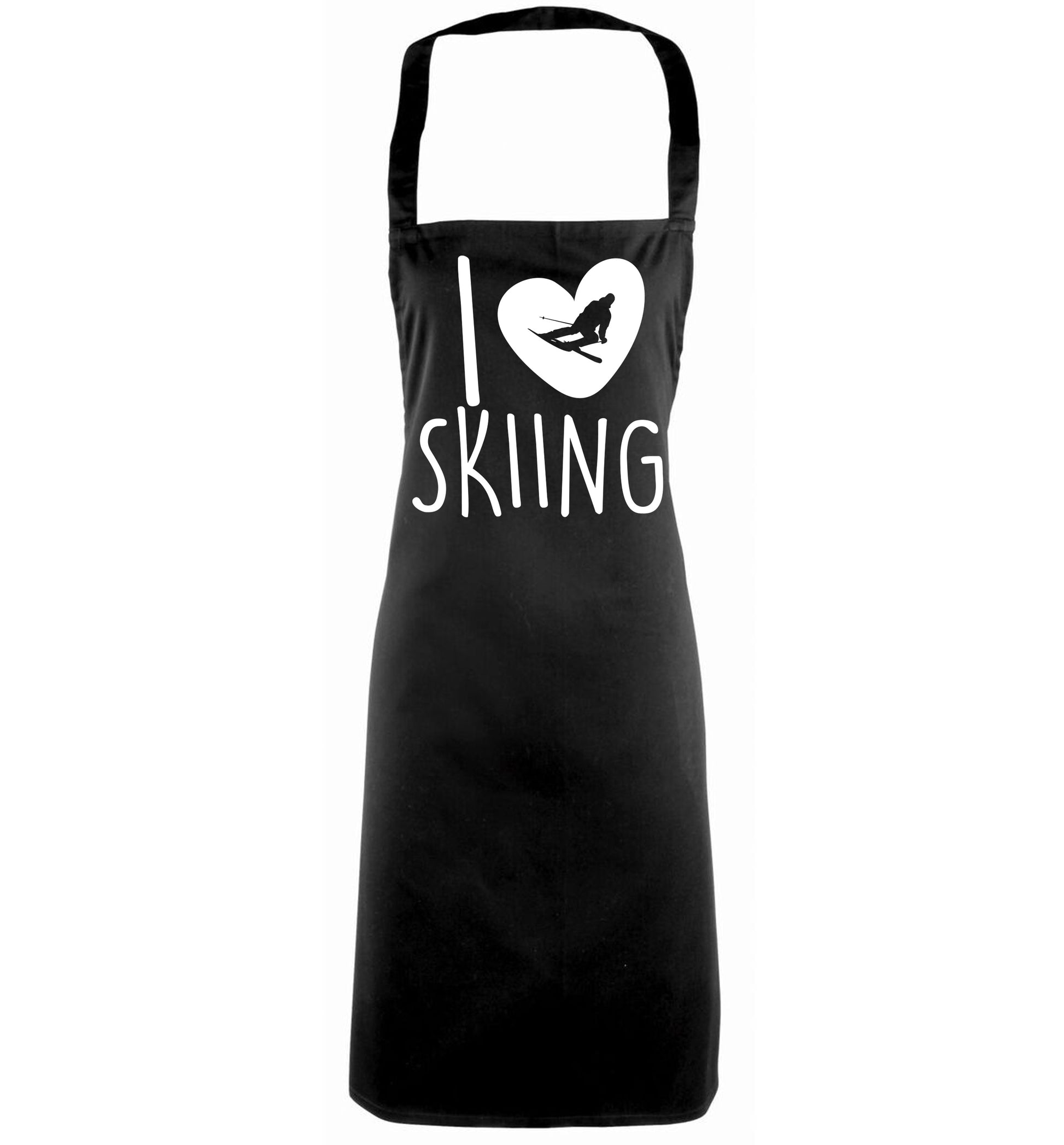 I love skiing black apron