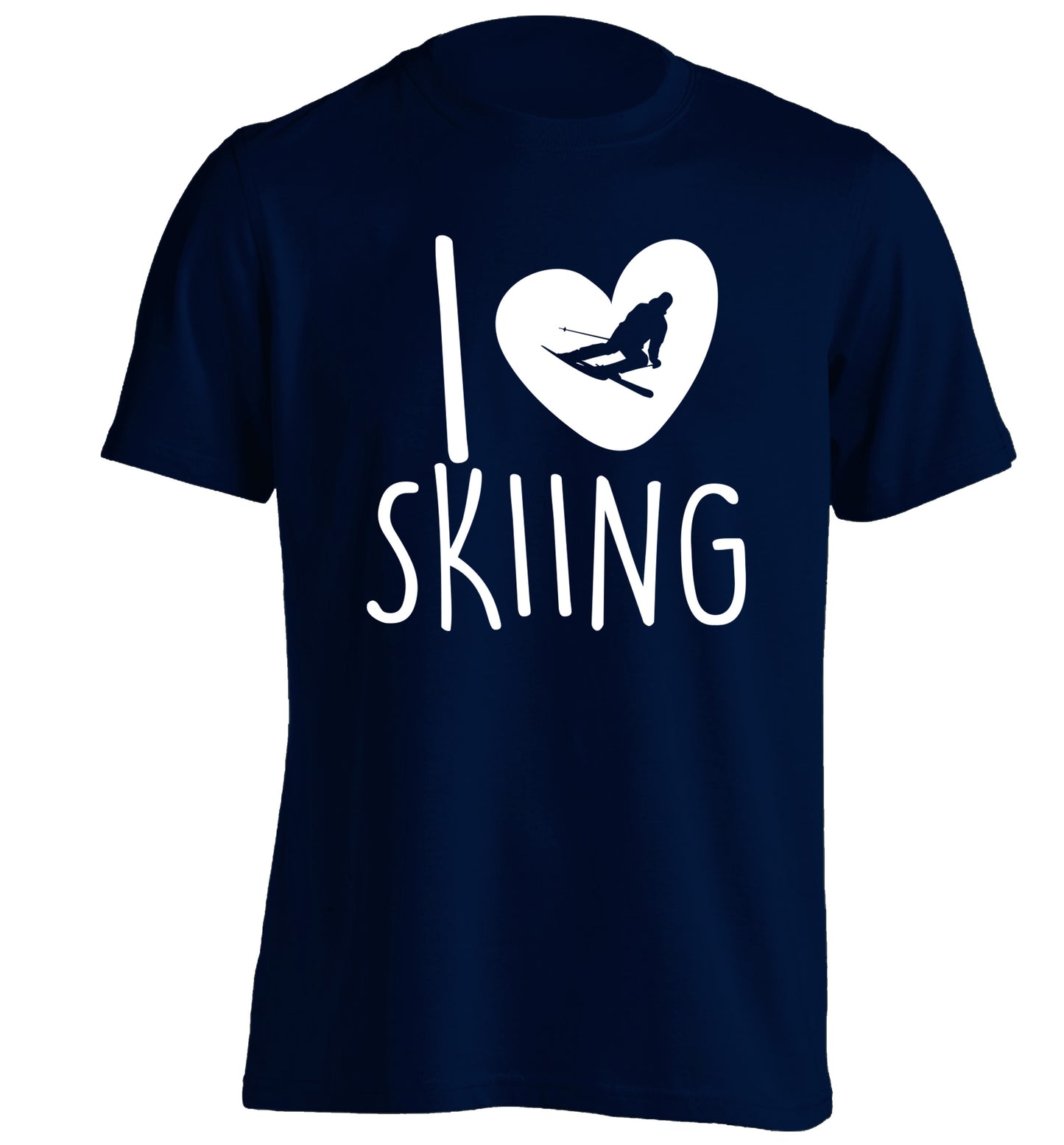 I love skiing adults unisexnavy Tshirt 2XL