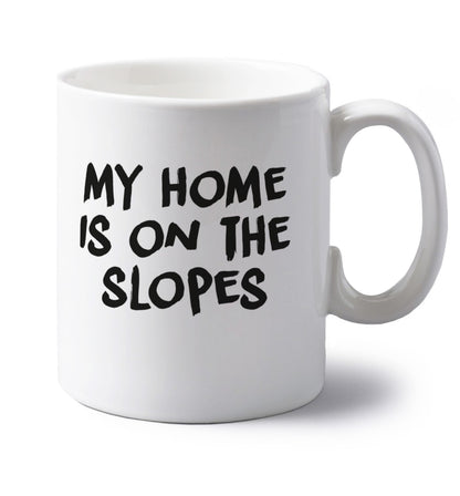 I love skiing left handed white ceramic mug 