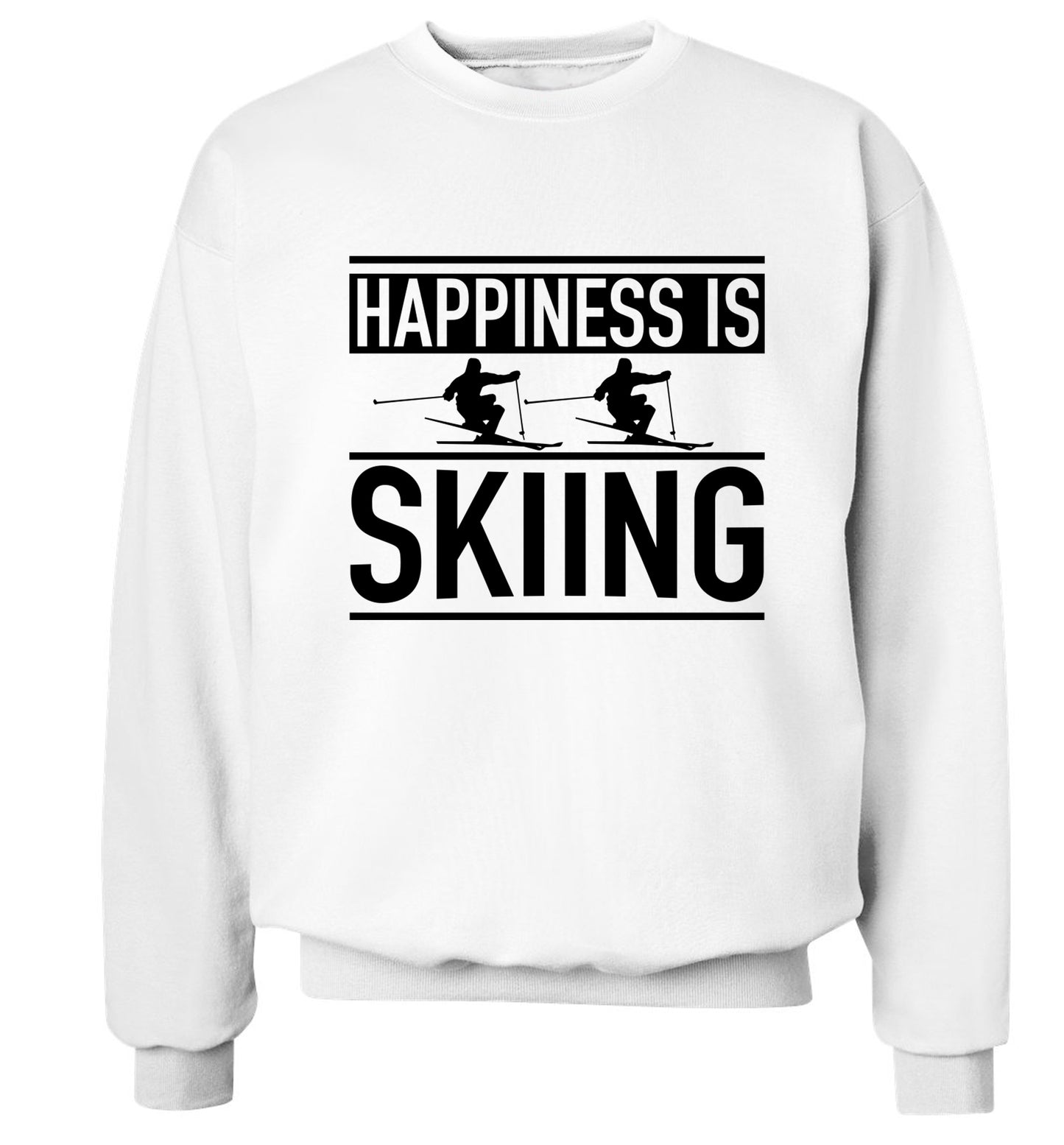 Happiness is skiing Adult's unisexwhite Sweater 2XL