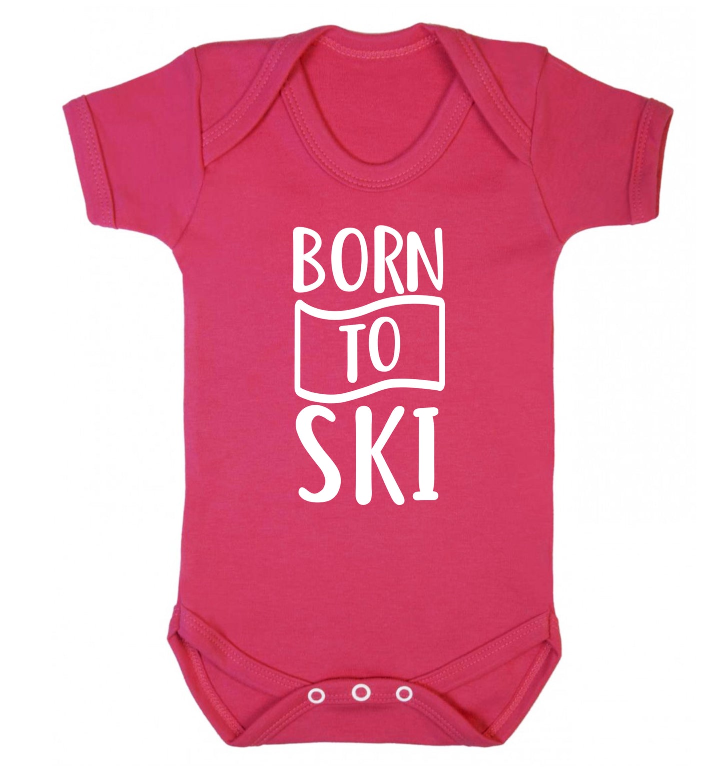 Born to ski Baby Vest dark pink 18-24 months