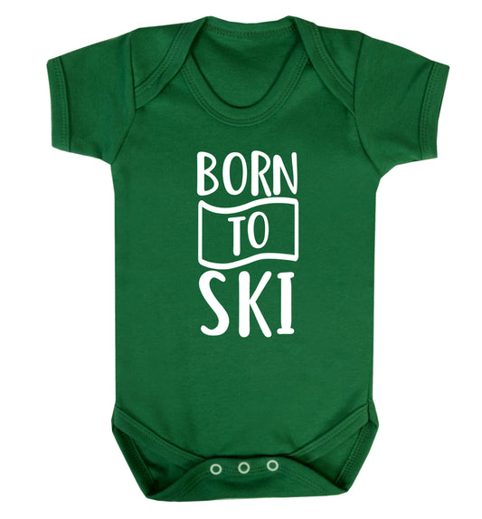 Born to ski Baby Vest green 18-24 months